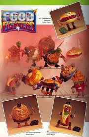 The line consisted of ten figures that were divided into two armies the toys failed to catch on and by 1989 the line was discontinued. 30 Food Fighters Ideas Fighter Toy Collection Modern Toys