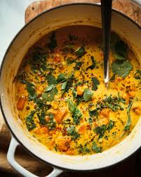 Ginger Sweet Potato Coconut Milk Stew With Lentils Kale Recipe Sweet Potato Lentil Sweet Potato Curry Ginger Recipes