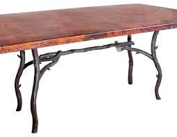 Created from industrial grade cast iron, each height adjustable crank mechanism base is constructed to function smoothly for a versatile range of uses such as dining height of 72 cms, counter height of 90 cms or standard bar height or 100 cms. South Fork Rectangle Dining Table Base Only Rustic Table Tops And Bases By Timeless Wrought Iron Houzz