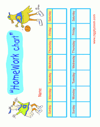 Homework Chart Learning Ideas For The Little Ones