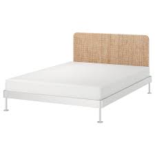 Delaktig إطار سرير مع لوح رأس الومينيوم خيزران Ikea
