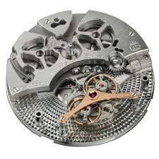 Oscillateur Harmonieux Terminaison Exceptionnelle A La Main Guillochage De Pyramides Degressives Pont Titane Angle De 28 Coins Rentrants Etirage Cerclage