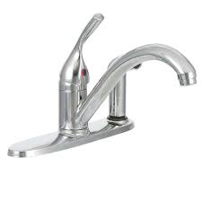 After the first project, the facing delaminated in. Delta Classic Single Handle Kitchen Faucet With Integral Spray Chrome The Home Depot Canada