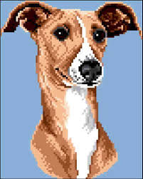 With a beginner cross stitcher, i skip the backstitching (unless they're already familiar with how to do it) and just focus on the cross stitch. Italian Vinttikoira Cross Stitch Embroidery Italian Greyhound Cross Stitch