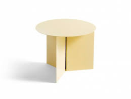 Panneaux de particules épaisseur 16 mm. Table Basse Hay Slit Ronde Light Yellow