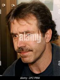 Craig Brown, left, father of Austin Brown, speaks to reporters at the  sentencing hearing for Amanda Hamm, the mother of Austin Brown, who was  convicted of child endangerment but cleared of first-degree