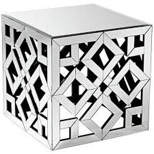 Gemma 22 Wide Lattice Mirror Glass Cube Side Table 1t596 Lamps Plus Cube Side Table Mirrored Furniture Glass Mirror