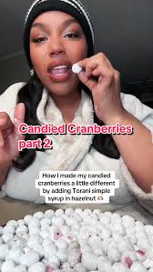 Candied Cranberries with Ice Water