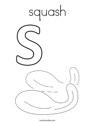 Free coloring sheets to print and download. Squash Coloring Page Twisty Noodle