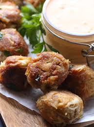 Crispy Crab Balls With Chipotle Tartar Sauce Are The Perfect Holiday Game Day Or Party Appetizer Holiday Appetizers Recipes Crab Recipes Healthy Meat Recipes