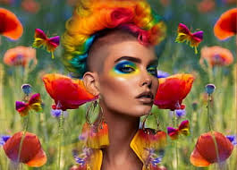 HD rainbow color block bright wallpapers