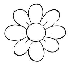 Illustration Of A Flower Sketch On White Background Flower Pattern Drawing Flower Outline Easy Flower Drawings