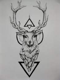 Rebel flag browning deer tattoo on arm. Geometric Triangles And Deer Head Tattoo Design Stag Tattoo Deer Tattoo Deer Head Tattoo