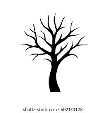 Black Vector Simple Tree Without Leaves Stock Vector Royalty Free 602174123