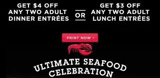 Getting Lunch Head To Red Lobster And Get 3 00 Off Two Adult Lunch Entrees Or 4 00 If You Go At Dinner New Coupons And Deals Printable Coupons And Deals