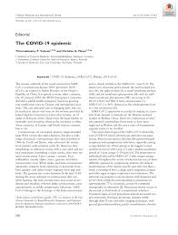 Pdf The Covid 19 Epidemic