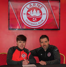 The picture above is supplied courtesy of larne fc. Matty Lusty Larne F C Professional Contract Grosvenor Grammar School