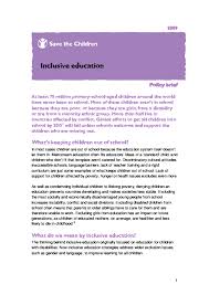 Overview of the policy brief 11 3.1 purpose and focus of the brief 11 3.2 the policy brief as one type of policy paper 12 Inclusive Education Policy Brief Resource Centre