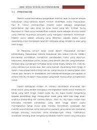 Untuk mendukung terciptanya kondisi lingkungan tersebut. Mobiliti Sosial Pdf