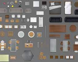 2d Furniture Floorplan Top View Psd 3d Model Render Realistic 3d 3d Model Drawing Furniture Modern Furniture Sets Interior Design Layout