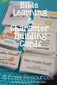 Bible Learning Character Building Cards Free Resources Wildflower Ramblings New Bible Lessons For Kids Bible For Kids Bible Curriculum