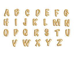 Gold Foil Balloon Font Text Numbers Happy Birthday Gold Foil Balloons Foil Balloons Balloons
