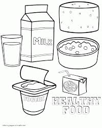 These coloring pages help children associate each of the beautiful colors of the rainbow with healthy foods. Healthy And Unhealthy Food Coloring Pages Printable Coloring Pages Printable Com