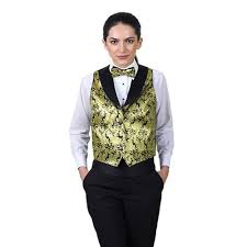 Women summer dark blue pattern sleeveless harem jumpsuit. Women S Gold Metallic Floral Pattern Tuxedo Vest With Black Lapel Adjustable Full Back And 3 Buttons Available In Blue Gold Purple And Red Matching Ties Sold Separately Sizes 2xl And Up Sold