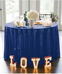 Maybe you would like to learn more about one of these? Amazon Com Sequin Round Tablecloth 120 Inch Navy Blue Table Cloth Sparkle Table Linen Navy Round Table Cover For Banquet Parties Baby Shower Table Cloth Round Sequin Table Overlay Kitchen Dining