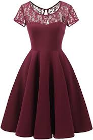 Wedtrend Women S Knee Length Illusion Floral Lace Cap Sleeve Casual Dress Wtl20003darkgreens At Amazon Women S Clot Knee Length Dresses Dresses Fashion Dresses