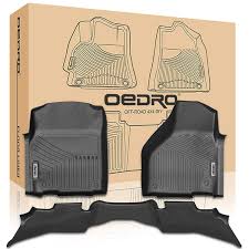 Oedro Floor Mats Liners Compatible For 2013 2018 Dodge Ram 1500 Quad Cab Unique Black Tpe All Weather Guard In Ram 1500 Quad Cab Floor Liners Dodge Ram 1500