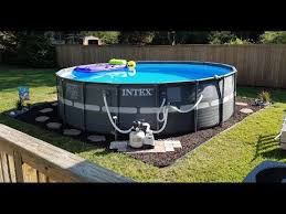 Setting Up Our Intex Ultra Xtr 18 Ft Above Ground Pool Youtube Above Ground Pool Landscaping Best Above Ground Pool Above Ground Pool Decks