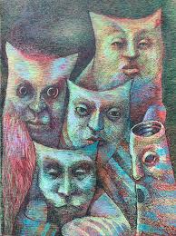 Traditional pen and ink techniques with ballpoint gel pens