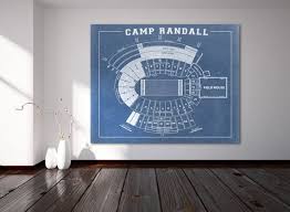 Print Of Vintage Camp Randall Seating Chart Wisconsin By