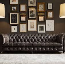 Living room featured in tricia guilds book in town. Rh S Cambridge Leather Sofa Our Exceedingly Comfortable Cambridge Collection Recalls Th Chesterfield Sofa Living Room Chesterfield Living Room Living Room Sofa