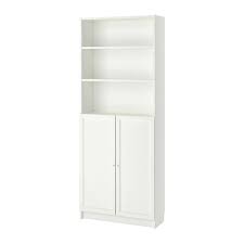 Billy Oxberg Bookcase With Doors Black Brown 31 1 2x11 3 4x79 1 2 Ikea Bookcase With Glass Doors Ikea Billy Ikea Billy Bookcase