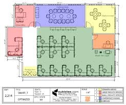 Office Floor Plan For An Office With Large Meeting Room Cubiclelayout Office Layout Plan Office Space Planning Office Floor Plan