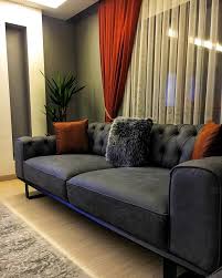 Salon Gri Kirlent Gri Duvar Fon Perde Perde Tul Perde Sade Tuller Modern Stil Oturma Odasi Tasarimlari Oturma Odasi Takimlari Oturma Odasi Dekorasyonu