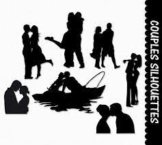 Couples In Love Clip Art Pairs Clipart Graphic Scrapbook Etsy Couples In Love Clip Art Black And White Photography