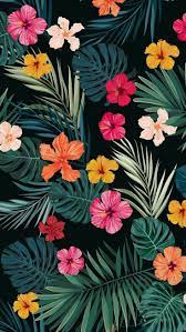 A folksy floral and symmetrical twist make this scandinavian inspired wallpaper the perfect choice for a nursery or powder room. Tropical Flower Iphone Wallpaper Floral Wallpaper Flower Wallpaper