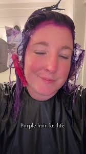 You’re about to be 36, isn’t it time for “normal” hair again? #nah #nope  #purplehair #hair #hairday #color #purple #ageisjustanumber #fun #life