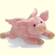 Plush Flying Pink Pig Stuffed Animal Pink Pig Stuffed Animal Flying Pig Flying Pigs Decor