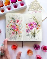 This is my personal favorite way to use watercolors! I Think I Ve Decided That I Do My Best Doodles From My Bed Doodle Dsfloral Watercolors Floral Wa Watercolor Art Watercolor Paintings Art Painting