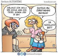 Oglunuz Cok Akilli Bir Cocuk Ama Cok Tipsiz Sumuk Gibi Bi Sey Duydun Mu Ogretmenini Maymum Ya Nooluyo Be Karikatur Mizah Ma Goruntuler Ile Mizah Karikatur Komik