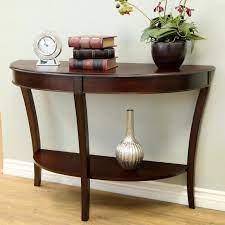 Browse a large selection of console and entry tables for sale on houzz, in a variety of sizes and finishes to complete your hallway, foyer or entryway. Half Round Entry Table Ideas On Foter Round Console Table Entrance Table Decor Entry Table Decor
