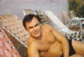 Unknown - John Saxon Shirtless by the Pool Fine Art Print For Sale at  1stDibs