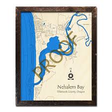 Nehalem Bay Or Wood Map 3d Nautical Wood Charts