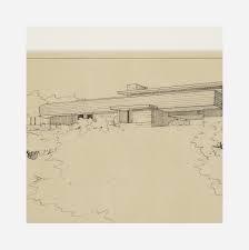 Frank Lloyd Wright Presentation Drawing Of The Walter L Fisher Memorial Chapter House Hanover Indiana Sold For 7 Frank Lloyd Wright Drawings Wright