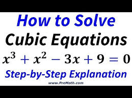 Find all zeros of f and their multiplicity. How To Solve Advanced Cubic Equations Easy To Understand Explanation Youtube
