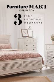 To transform this plain bedroom, the homeowners decided to tear down the dropped ceiling and basic wallpaper. 3 Steps To The Perfect Bedroom Makeover Furniture Mart Furniture Bedroom Makeover